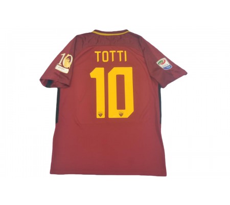 Roma 17/18 Totti Last Match Home Red Soccer Jersey